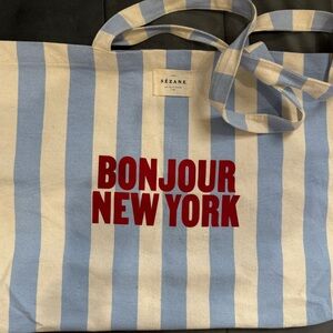 Sézane Striped Tote Bag